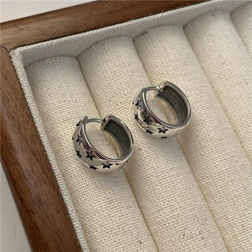 Männer Sterling Silber Hoop Ohrringe, 925er Sterling Silber, Modeschmuck & für Frau, 15x15.5mm, verkauft von Paar