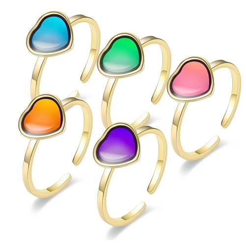 Titanium Steel Finger Ring, Heart, fashion jewelry & Unisex & enamel ring shank 2mm, Love diameter 7mm 