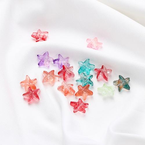 Plaqué Perles de verre, étoile de mer, style différent d'emballage pour le choix & DIY, plus de couleurs à choisir Environ 2.5mm, Vendu par sac