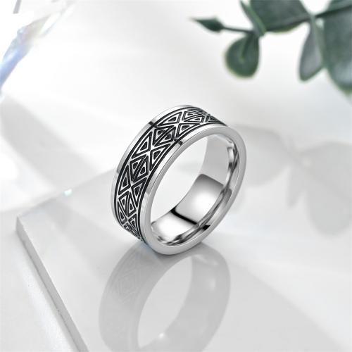 Stainless Steel Finger Ring, 304 Stainless Steel, plated, fashion jewelry silver color, US Ring 