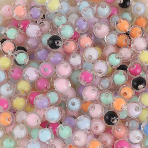 collier en perle acrylique , Rond, DIY & normes différentes pour le choix, couleurs mélangées, Vendu par sac
