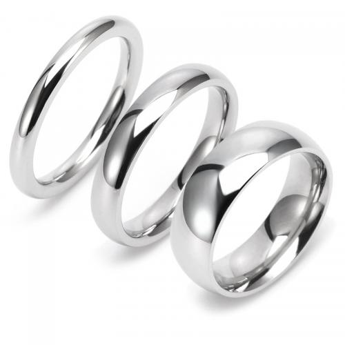 Titanium Steel Finger Ring, polished, fashion jewelry & Unisex original color 