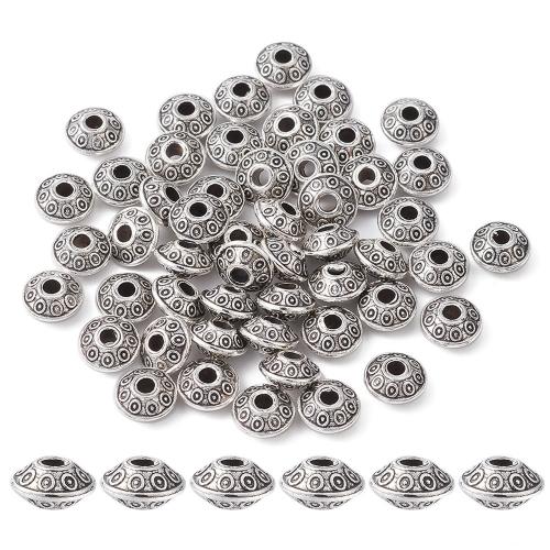 Zinc Alloy Spacer Beads, Round, antique silver color plated, DIY 