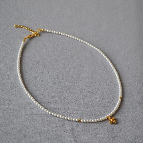 Collar de perlas de cristal, Perlas de vidrio, con aleación de zinc, con 6cm extender cadena, Joyería & para mujer, longitud:aproximado 38 cm, Vendido por UD