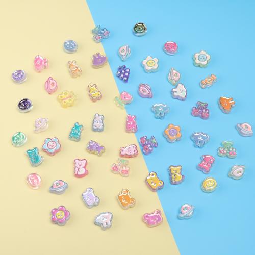 Émail acrylique perles, avec émail, envoyé au hasard & DIY & styles différents pour le choix, couleurs mélangées, Environ Vendu par sac