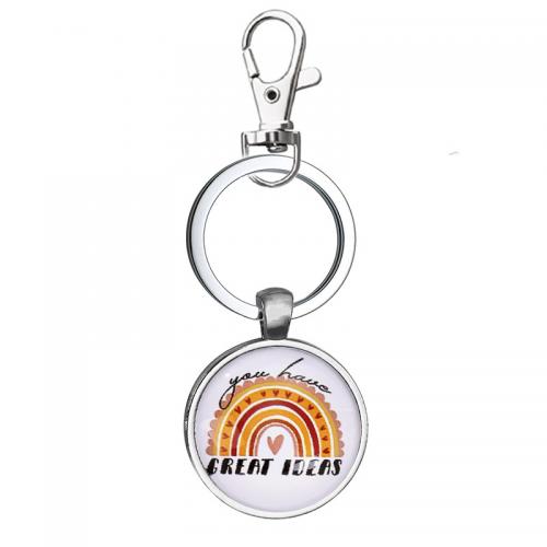 Zinc Alloy Key Chain Jewelry, with Glass, plated, multifunctional 