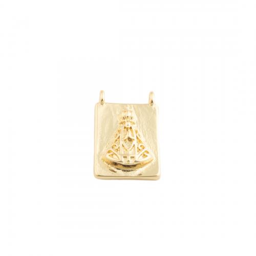 Brass Jewelry Pendants, fashion jewelry & Unisex & double-hole, golden 