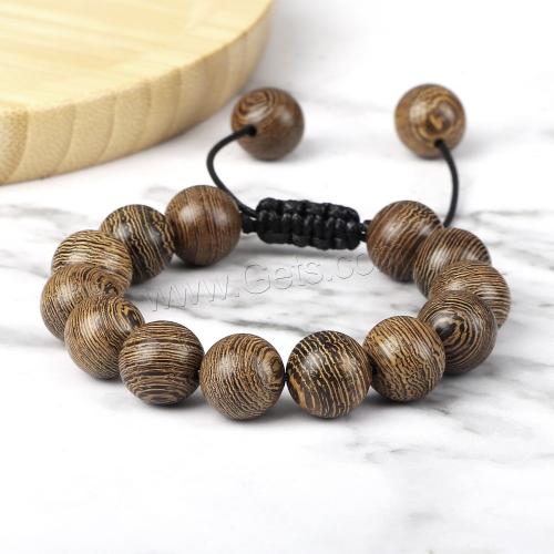 Wood Bracelets, with Knot Cord, Adjustable & Unisex Approx 17-28 cm 