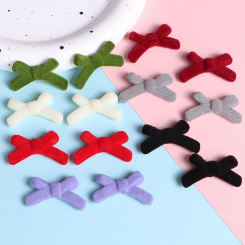 Flocking Fabric Beads, Bowknot, DIY Approx 