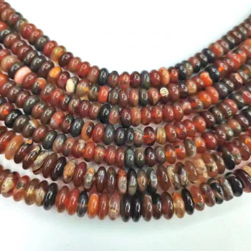 Achat Perlen, flache Runde, DIY & verschiedene Größen vorhanden, gemischte Farben, verkauft von Strang