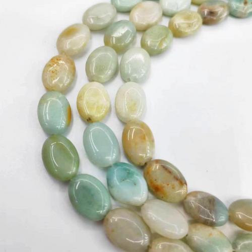 Amazonit Perlen, oval, DIY, gemischte Farben, 10x14mm, ca. 25PCs/Strang, verkauft von Strang