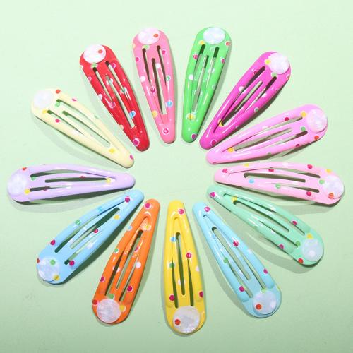 Hair Snap Clips, Iron, painted, Girl & printing & epoxy gel 