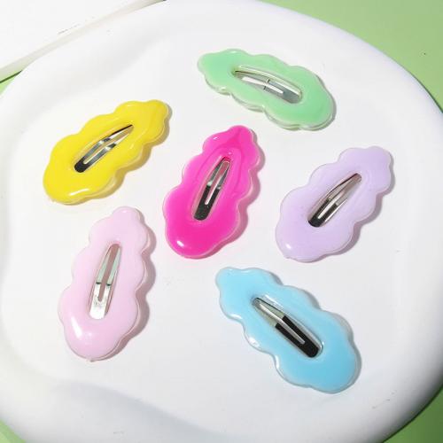 Hair Snap Clips, Iron, with Resin, for woman & enamel 