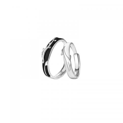 Sterling Silver Finger Ring, 925 Sterling Silver, plated, Unisex & epoxy gel, platinum color 