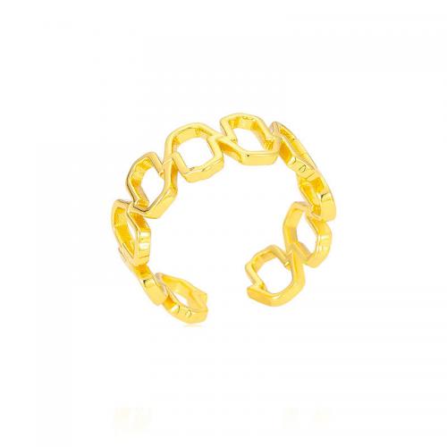 Brass Finger Ring, gold color plated & fashion jewelry & for woman cuff finger ring diameter about 2cm 