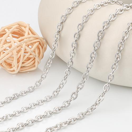 Mode Edelstahl Halskette Kette, 304 Edelstahl, Elektrolysierung, DIY & verschiedene Größen vorhanden, ca. 5m/Tasche, verkauft von Tasche