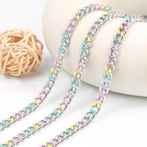 Мода нержавеющей стали ожерелье цепь, Нержавеющая сталь 304, DIY & эмаль, продается м