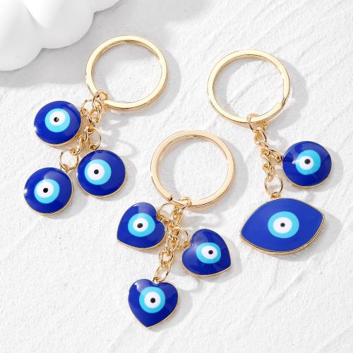 Evil Eye Key Chain, Zinc Alloy, plated, fashion jewelry & enamel 