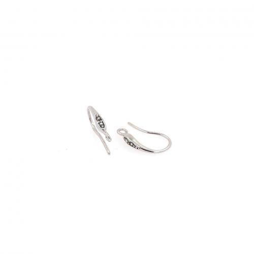 Brass Hook Earwire, platinum plated, fashion jewelry & DIY & micro pave cubic zirconia 