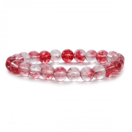 Bracelets de cristal, Rond, bijoux de mode & pour femme, plus de couleurs à choisir, 8mm Environ 19-20 cm, Vendu par PC