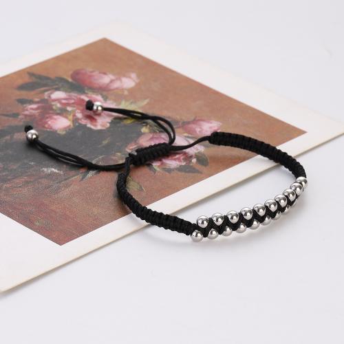 Bracelets en laiton, Cordon de noeud, avec laiton, Placage, Réglable & bijoux de mode & unisexe, plus de couleurs à choisir, 4mm Environ 18-28 cm, Vendu par PC
