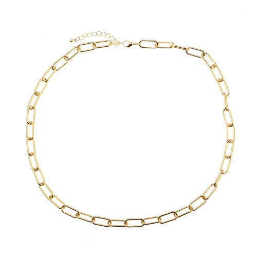 Ожерелье ручной латунные, Латунь, плакирован золотом, ювелирные изделия моды & различной длины для выбора & Женский, продается PC