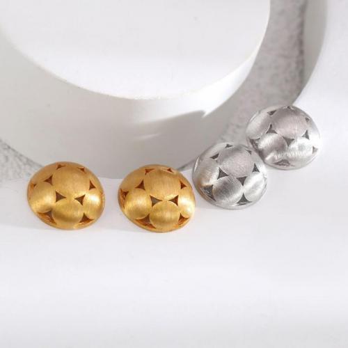 Brass Stud Earring, plated, fashion jewelry & for woman & hollow [