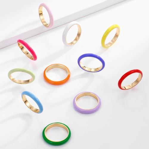 Enamel Zinc Alloy Finger Ring, plated, for woman US Ring 