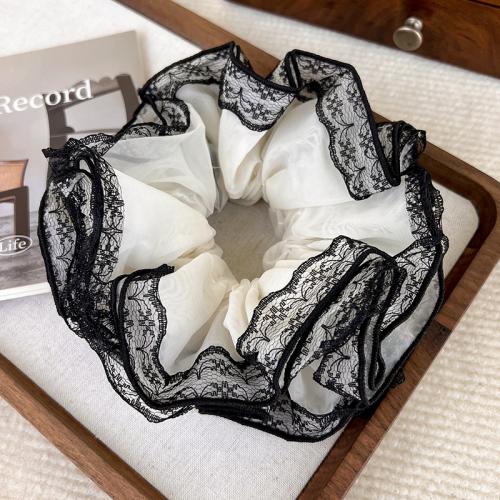 Hair Scrunchies, Cloth, with Lace, fashion jewelry & for woman diameter 160mm [