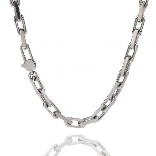 Halskette, 304 Edelstahl, poliert, Modeschmuck & unterschiedliche Länge der Wahl & für den Menschen, originale Farbe, verkauft von Strang
