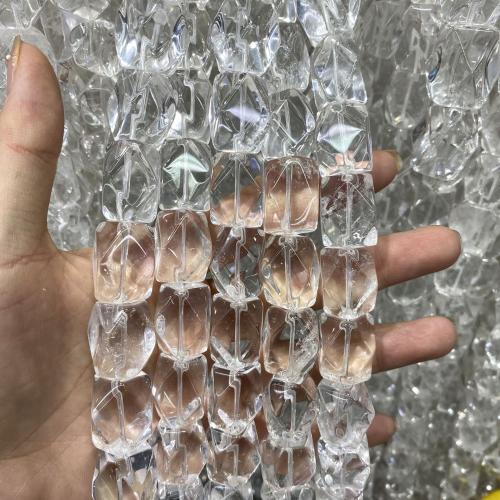 Natürliche klare Quarz Perlen, Klarer Quarz, DIY & facettierte, klar, 15x20mm, Länge:ca. 40 cm, ca. 20PCs/Strang, verkauft von Strang