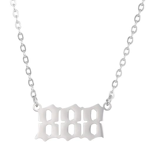 Titanium Steel Jewelry Necklace, fashion jewelry & Unisex original color Approx 42 cm 