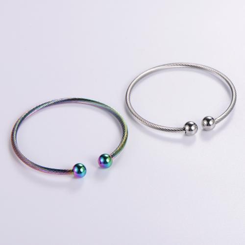 Stainless Steel Cuff Bangle, 316L Stainless Steel, Adjustable & fashion jewelry & Unisex Inner Approx 60mm 