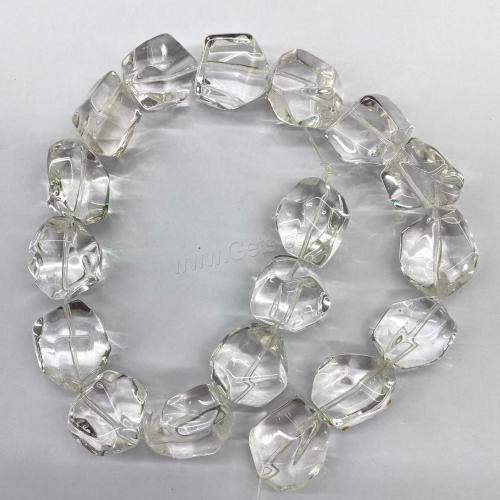Natürliche klare Quarz Perlen, Klarer Quarz, Klumpen, DIY & verschiedene Größen vorhanden, klar, Länge:ca. 40 cm, verkauft von Strang