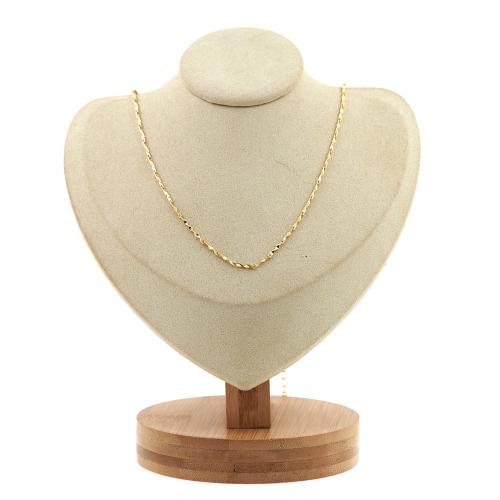 Messingkette Halskette, Messing, mit Verlängerungskettchen von 4cm, plattiert, Modeschmuck & für Frau, keine, 8.5x1.4x1.4mm, Länge:ca. 45 cm, verkauft von PC