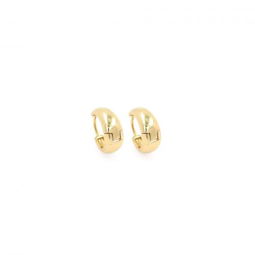 Brass Huggie Hoop Earring, 18K gold plated, fashion jewelry & for woman 