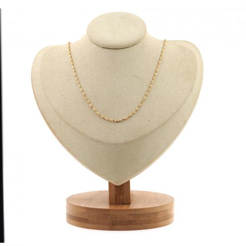 Messingkette Halskette, Messing, mit Verlängerungskettchen von 4cm, plattiert, Modeschmuck & für Frau, keine, 1.3x0.3x1mm, Länge:ca. 45 cm, verkauft von PC