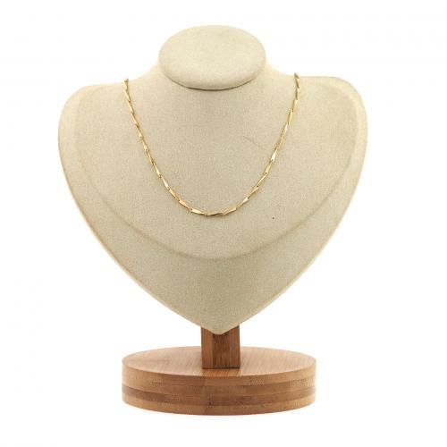 Messingkette Halskette, Messing, mit Verlängerungskettchen von 4cm, plattiert, Modeschmuck & für Frau, keine, 8.6x1.8x1.5mm, Länge:ca. 45 cm, verkauft von PC