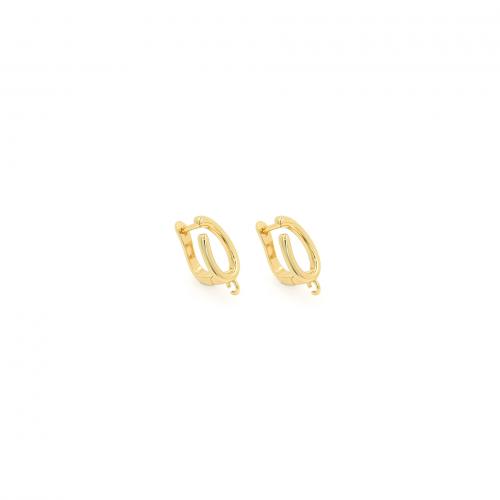 Composant anneau en laiton pour boucle d'oreille, Plaqué or 18K, bijoux de mode & DIY Vendu par paire