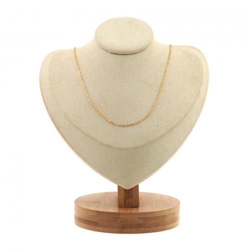 Messingkette Halskette, Messing, mit Verlängerungskettchen von 4cm, plattiert, Modeschmuck & für Frau, keine, 2x1.3x0.2mm, Länge:ca. 45 cm, verkauft von PC