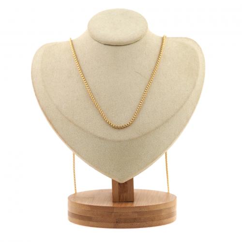 Messingkette Halskette, Messing, plattiert, Modeschmuck & für Frau, keine, 2x1mm, Länge:ca. 45 cm, verkauft von PC