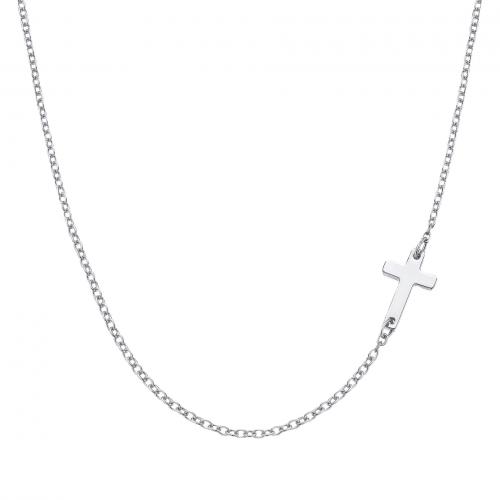 Stainless Steel Jewelry Necklace, 304 Stainless Steel, with 5cm extender chain, Cross, fashion jewelry & for woman Approx 40 cm 