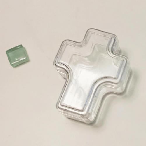 Boîte à bijoux multifonctions, Acrylique, croix, durable, blanc Vendu par PC