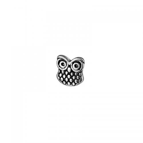 Titanium Steel Earrings, Owl, plated, fashion jewelry, silver color 