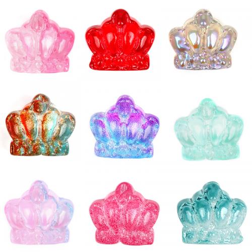 Lampwork Beads, Crown, colorful plated, DIY Approx 1.1mm, Approx 