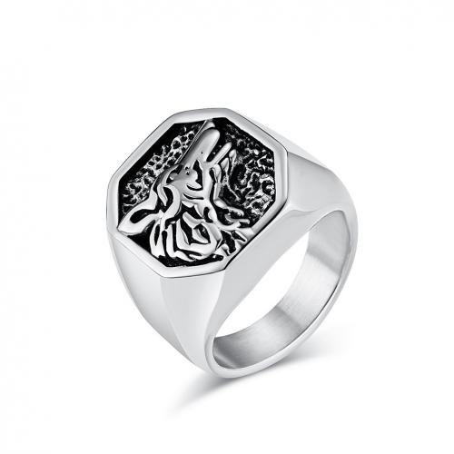 Titanium Steel Finger Ring, polished, Unisex 