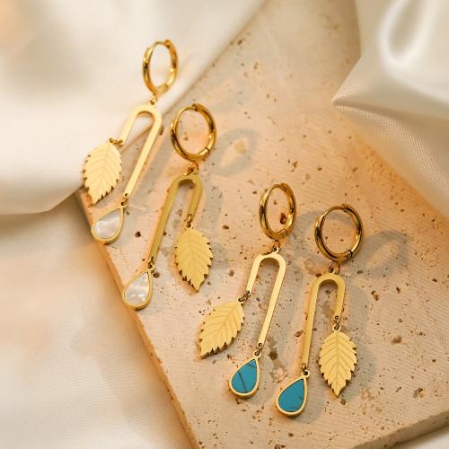 チタン鋼のイヤリング, チタン鋼, とともに 貝, ファッションジュエリー & 女性用, 金色, 61mm, 売り手 ペア
