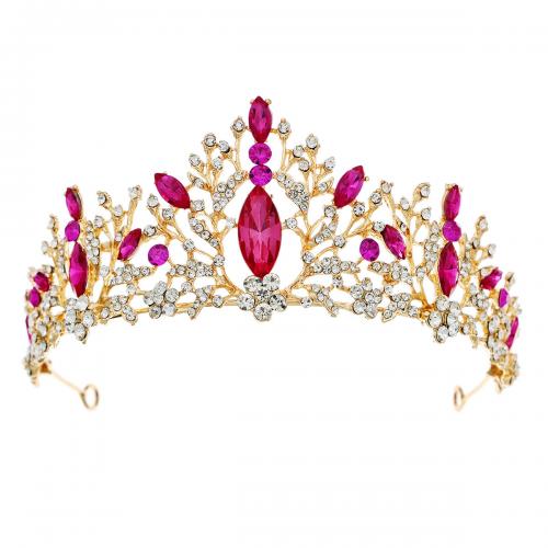 Bridal Tiaras, Zinc Alloy, plated & for woman & with rhinestone 