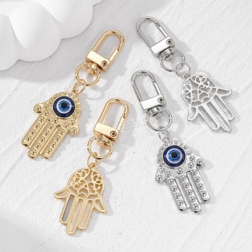 Evil Eye Key Chain, Zinc Alloy, with Resin, Hand, plated, fashion jewelry 