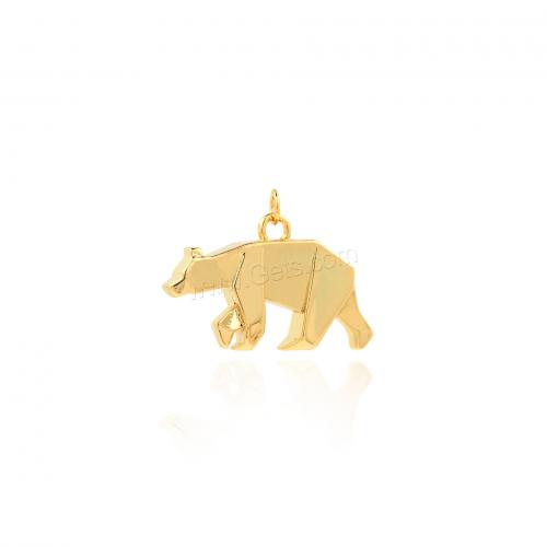 Animal Brass Pendants, Polar Bear, 18K gold plated, fashion jewelry & DIY 